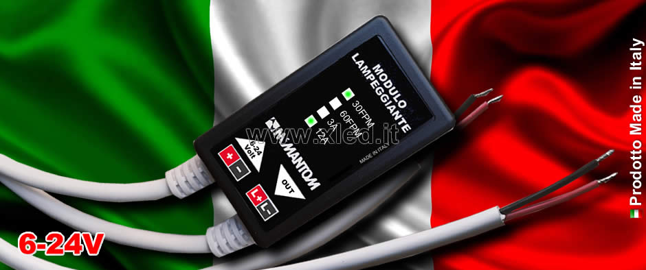 Modulo lampeggiante/blinker per LED 30FPS/60FPS - Made in Italy