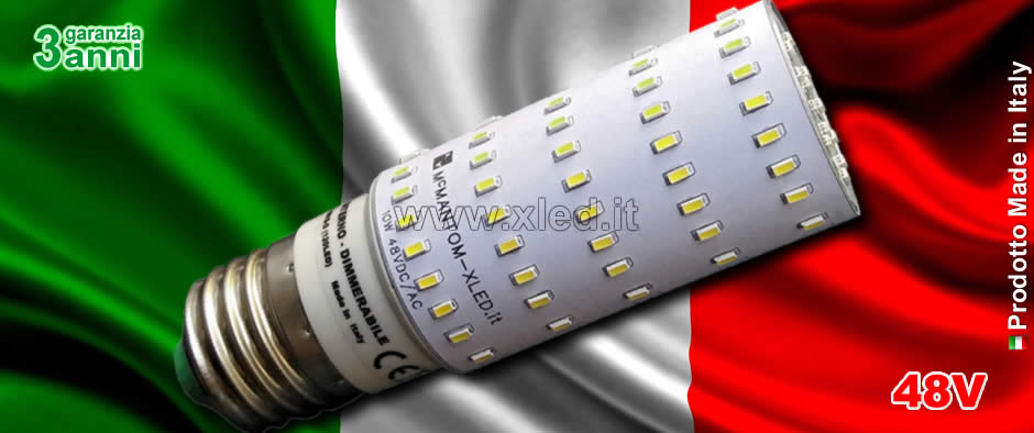 Lampadina LED 10W E27 48V 1200lm White - Made in Italy