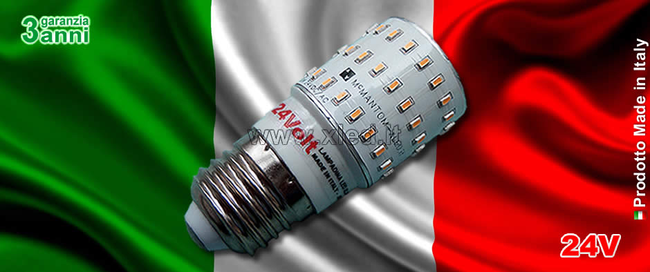 Lampadina LED 6W E27 24V Warm White - Made in Italy
