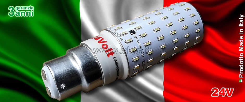 Lampadina LED 10W B22 24V Green - Made in Italy