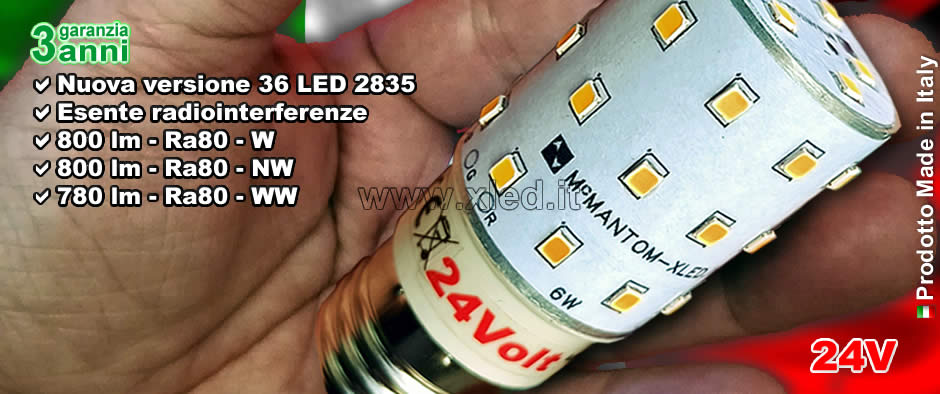 In arrivo: Prototipo nuova lampadina 24VAC/DC 6W 36 LED SMD2835 - Made in Italy