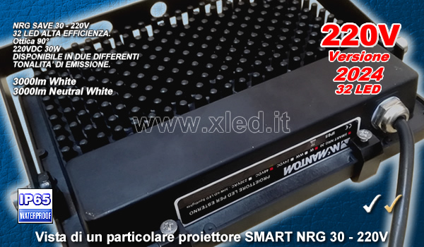Proiettore LED da esterno IP65 SMART NRG 30 220VAC - 2021 - McMANTOM - Milano